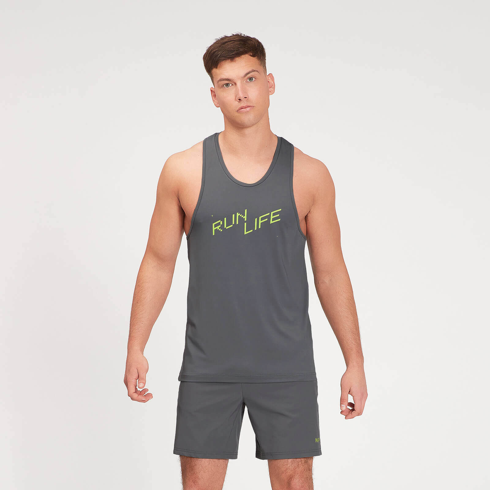 MP muška majica za trčanje s grafičkim motivima - Carbon - XXS