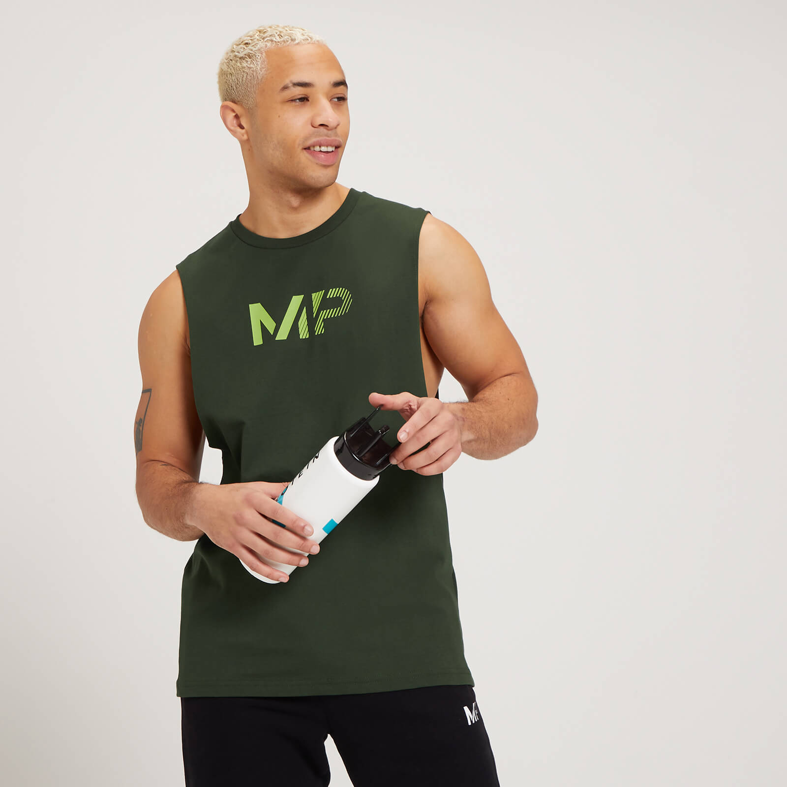 Fade Graphic Tank Top - Dark Green 