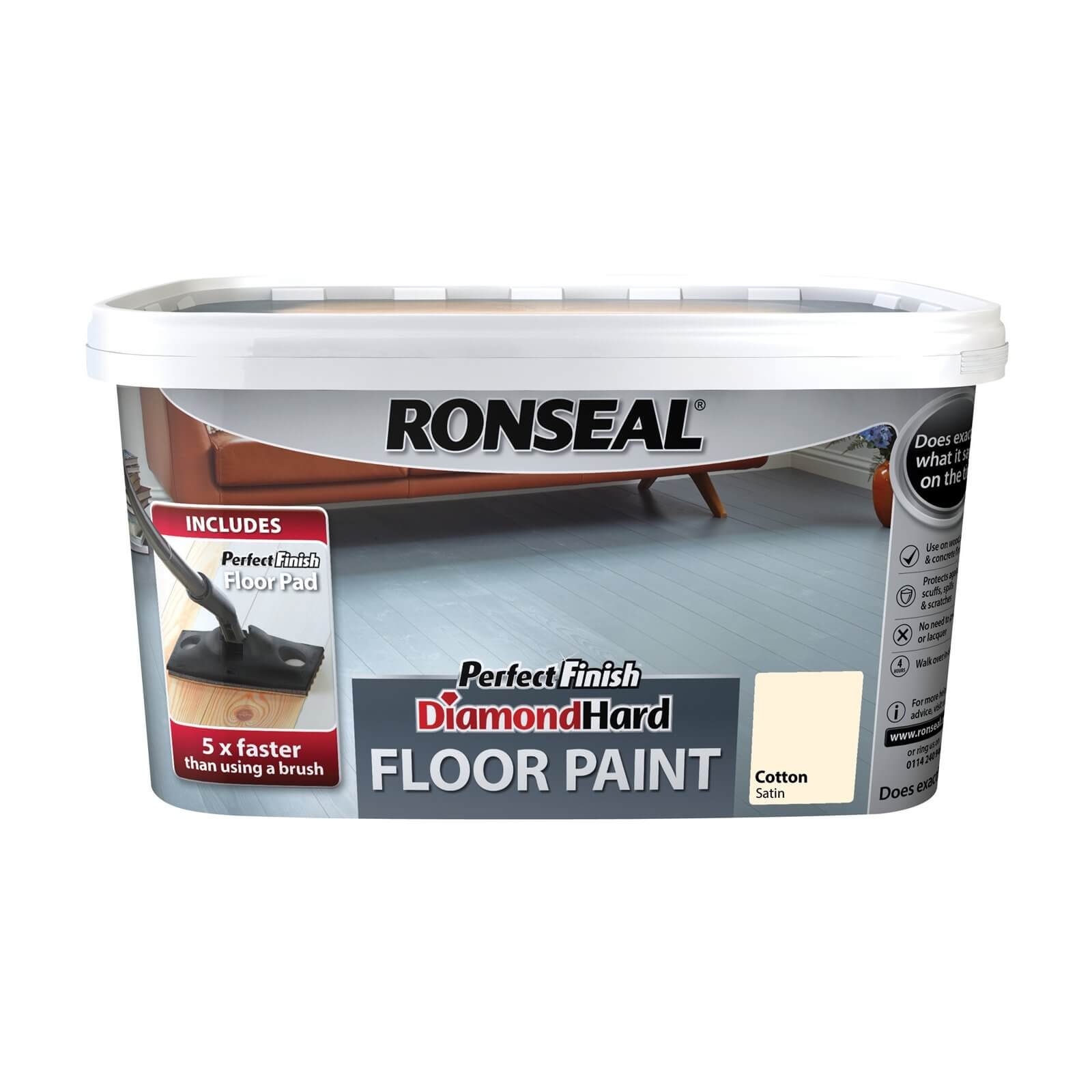 Ronseal Cotton Perfect Finish Diamond Hard Floor Paint 2.5L Homebase