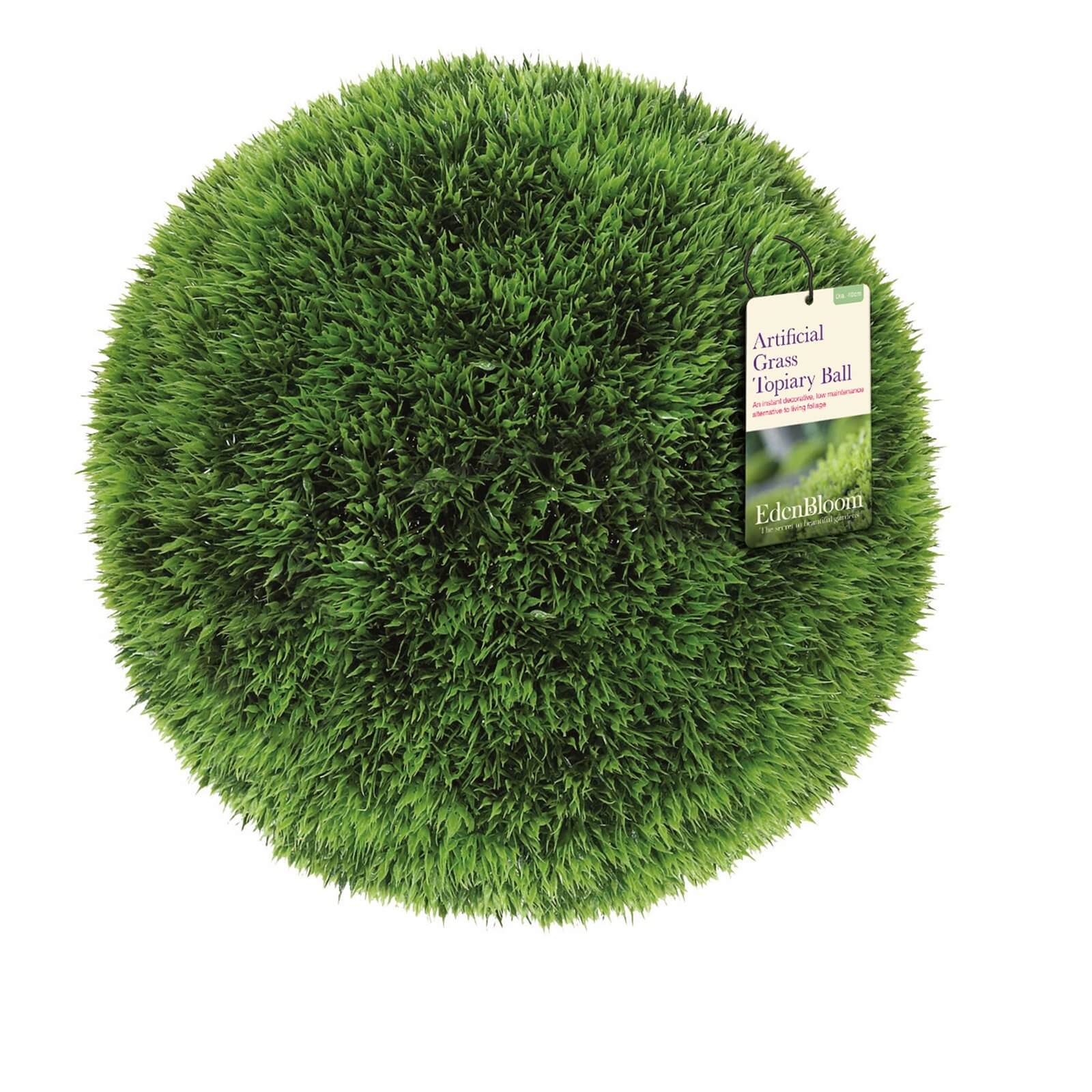 Eden Bloom Artificial Grass Effect Topiary Ball 40cm Homebase