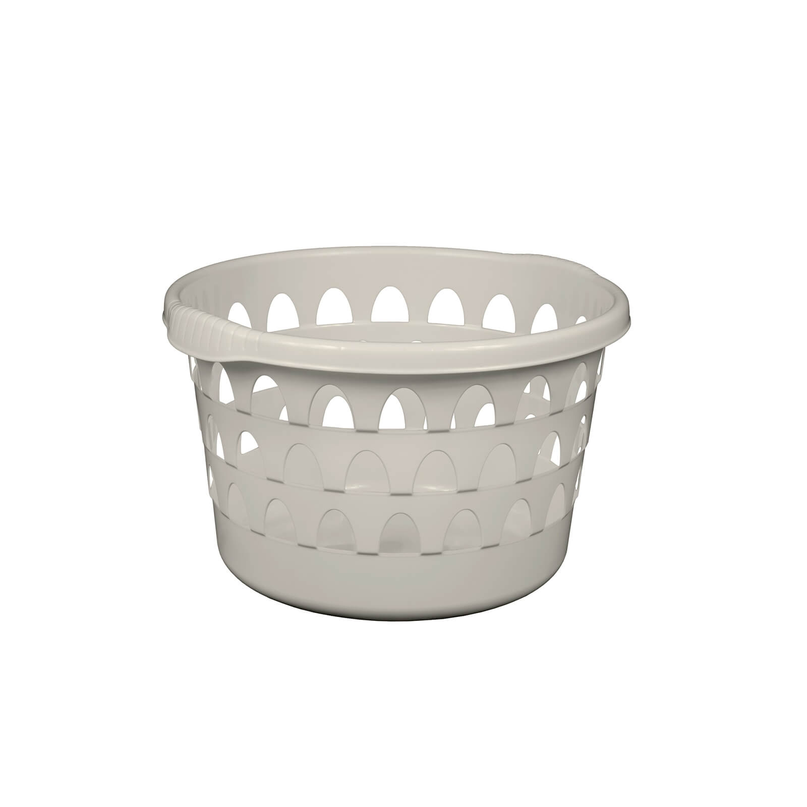 Round Laundry Basket Slate Grey Homebase