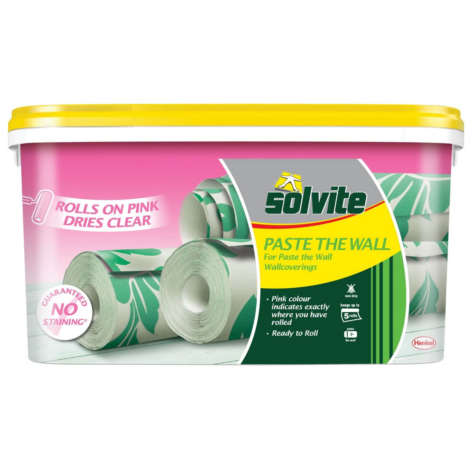 Solvite Pink Paste The Wall Wallpaper Paste 5 Roll Bucket Homebase