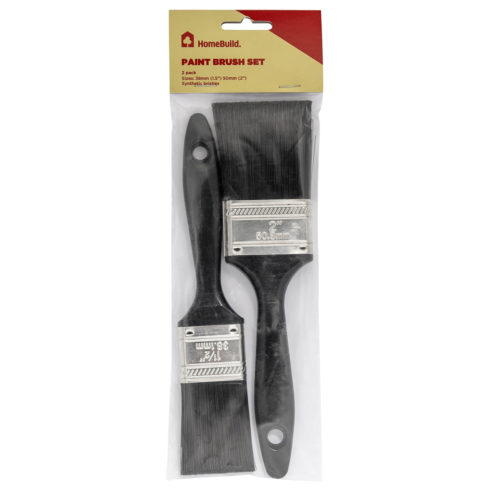 HomeBuild Pack of 2 Paint Brushes 1.5/2in Homebase