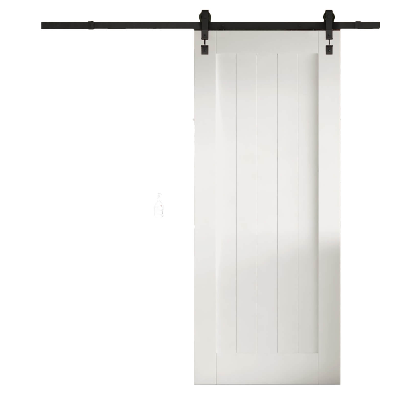 Cottage White Primed Flb Sliding Barn Door With Industrial Track 2073 X 862mm Homebase