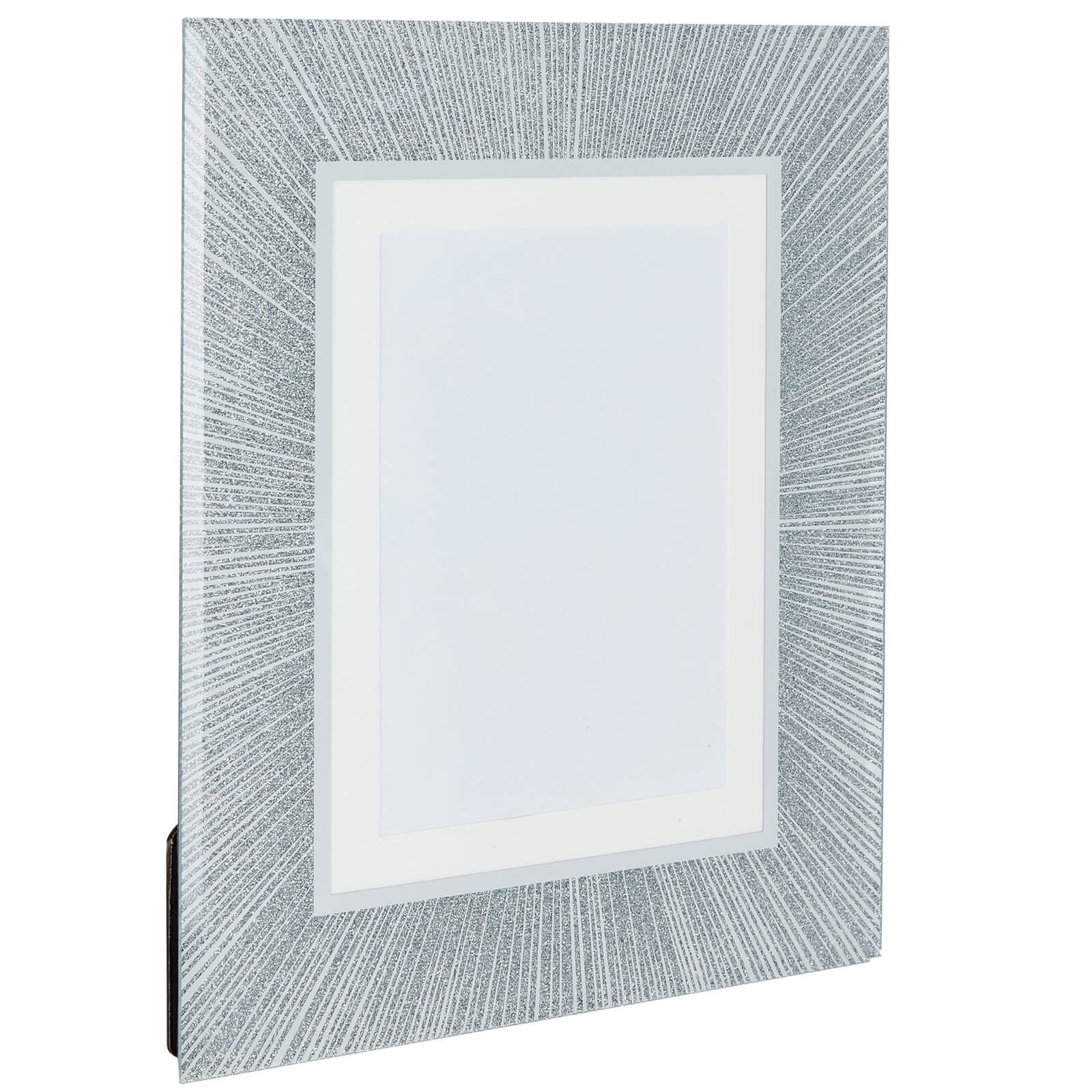 Glitter Picture Frame 7 x 5 Silver Homebase