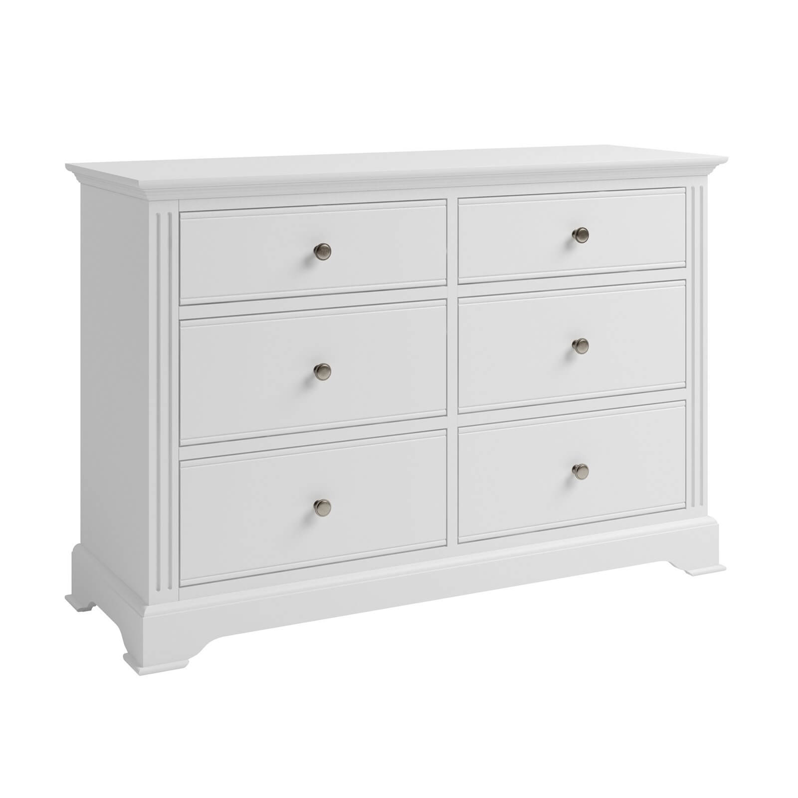 Camborne 6 Drawer Chest of Drawers White Homebase