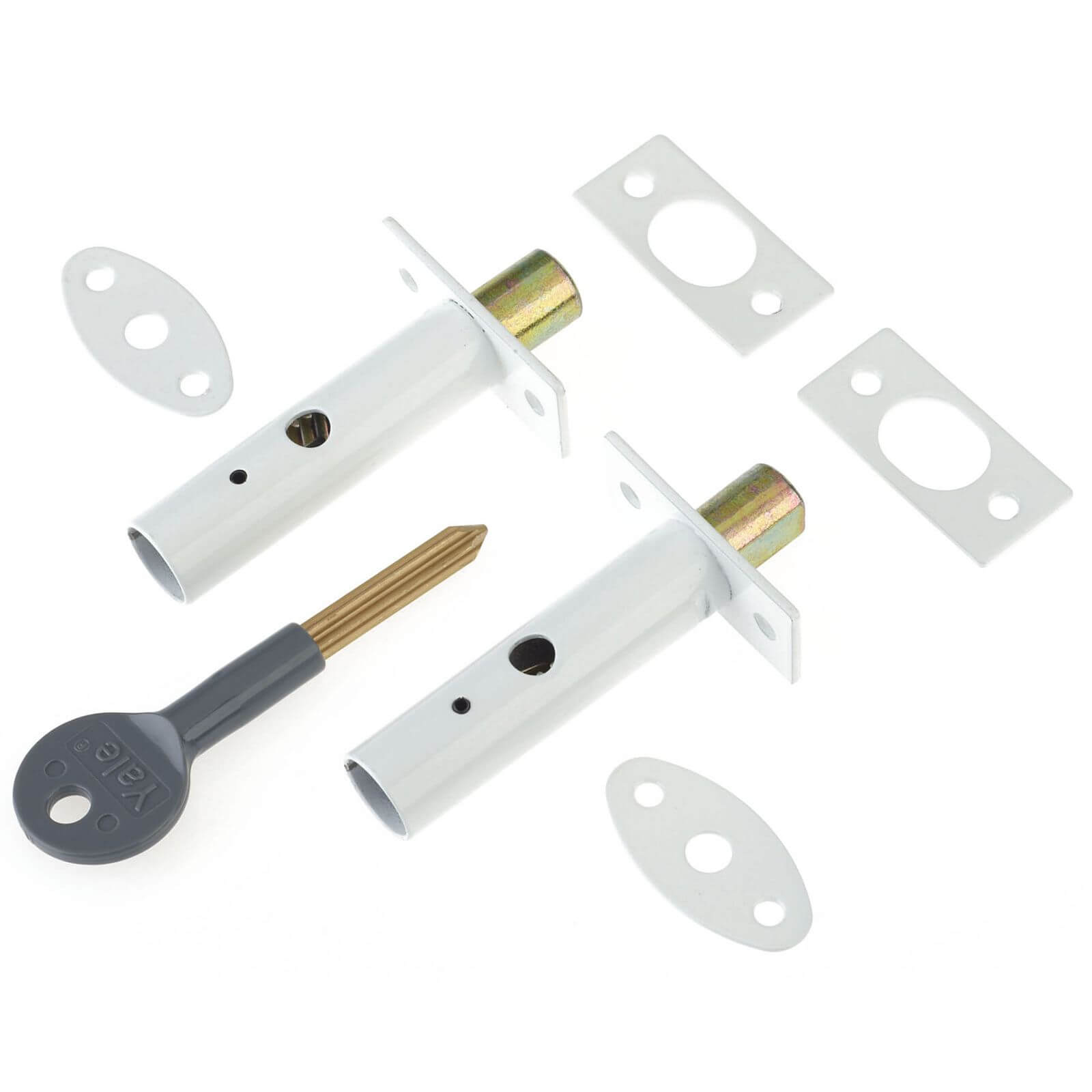 Yale Door Security Bolts White 2 Pack Homebase
