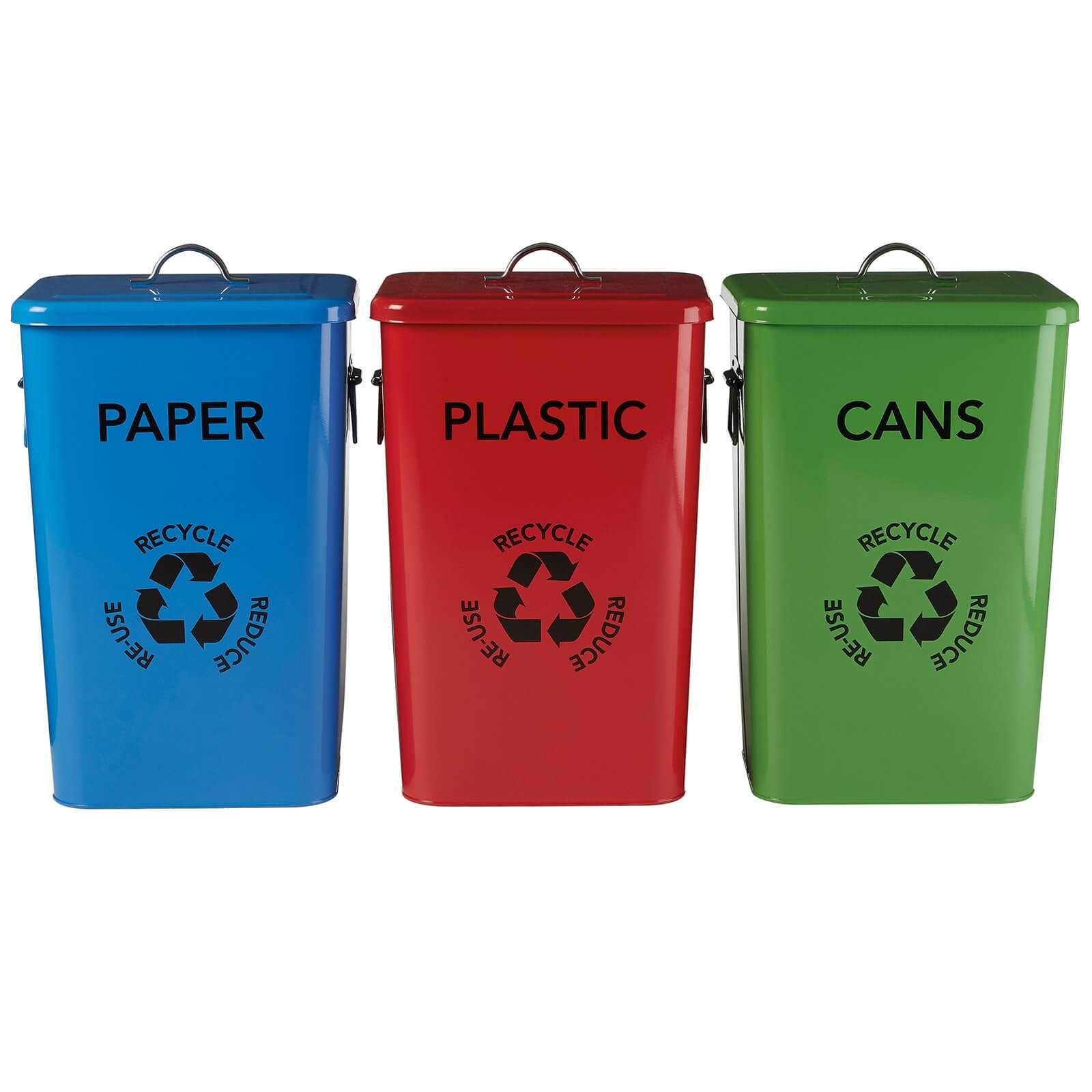 Set of 3 Recycle Logo Bins | Homebase