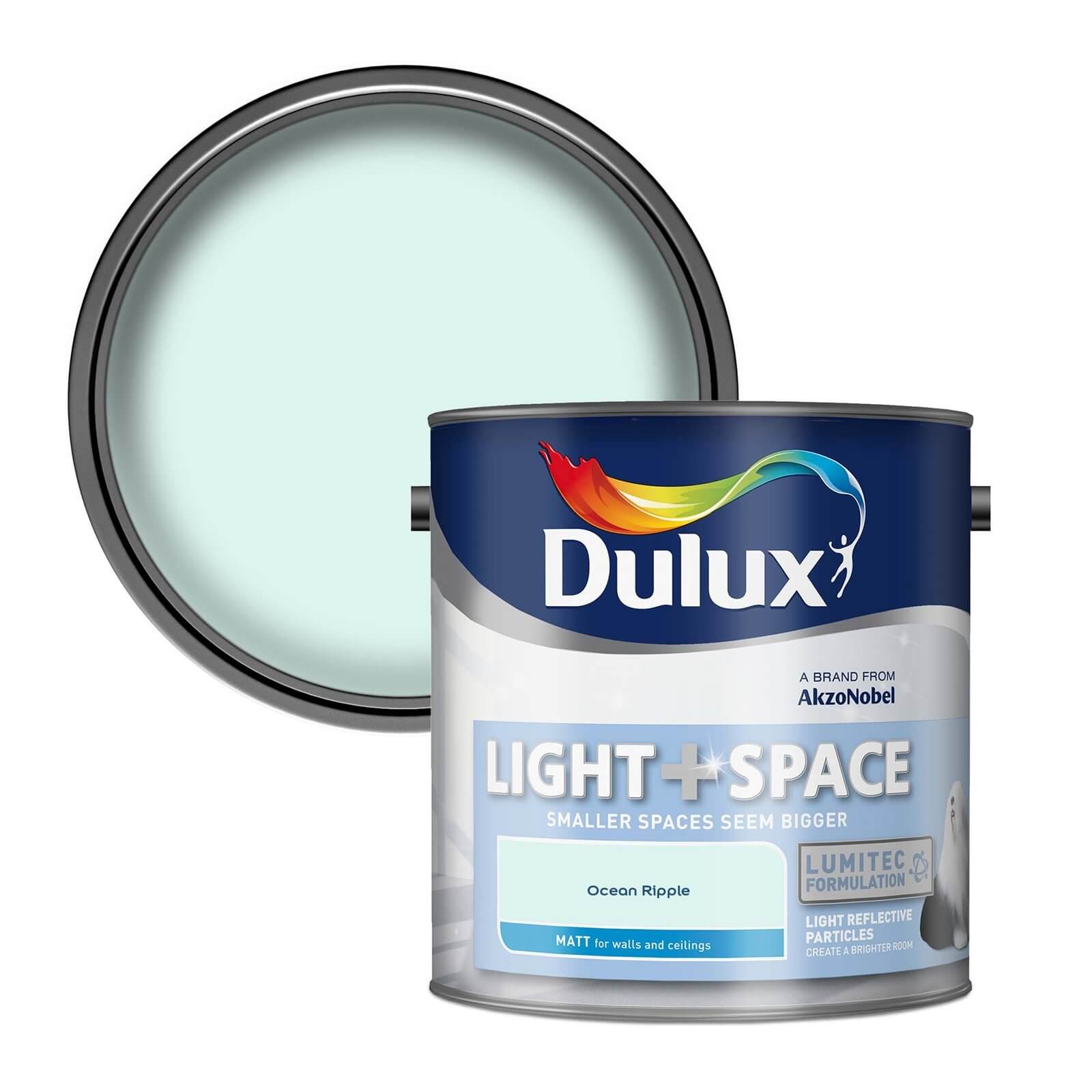 Dulux Light & Space Ocean Ripple Matt Emulsion Paint 2.5L Homebase
