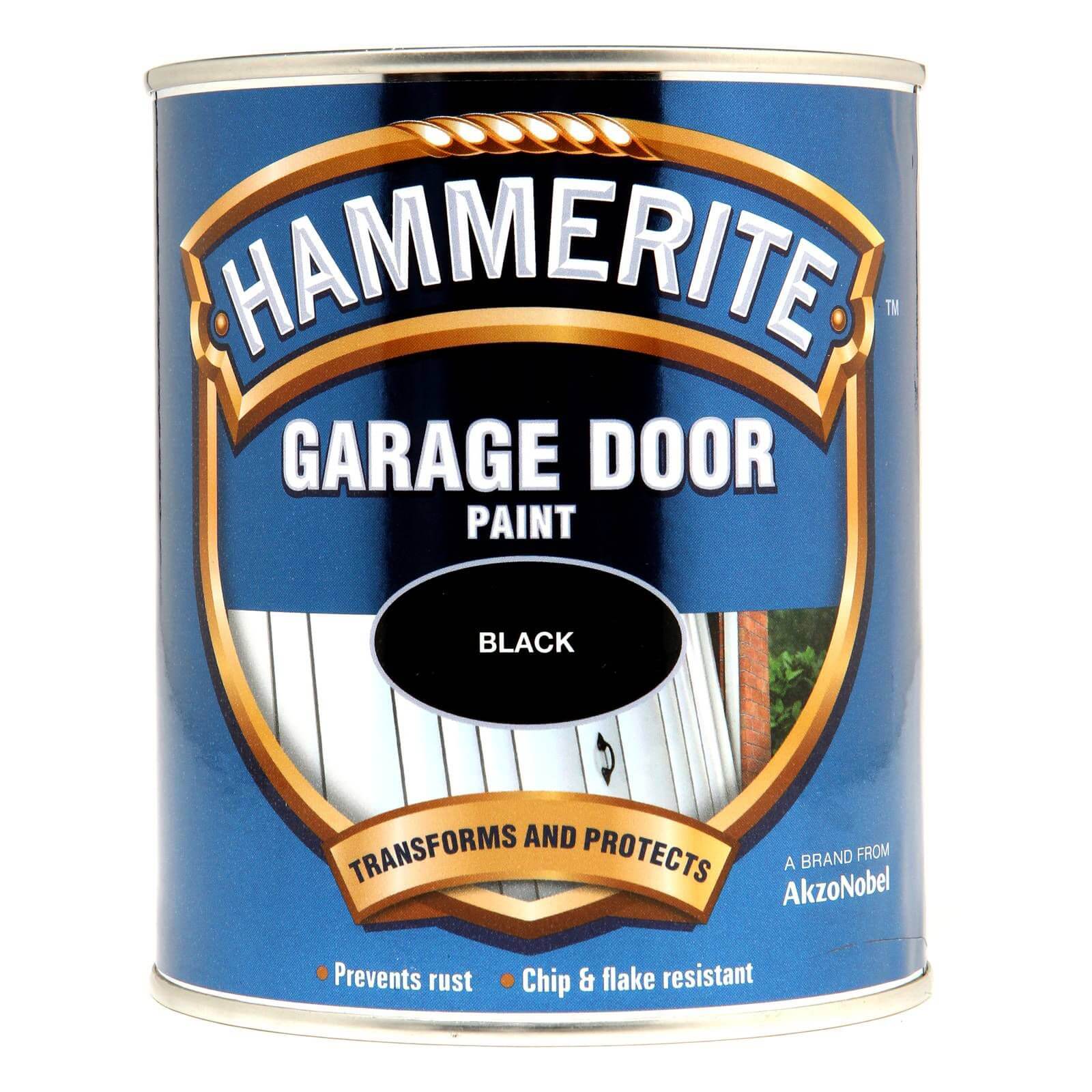Hammerite Black Gloss Garage Door Paint 750ml Homebase