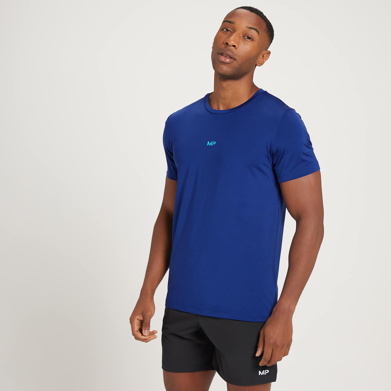 T-shirt à manches courtes et imprimé camouflage MP Adapt pour hommes – Bleu foncé - XXS