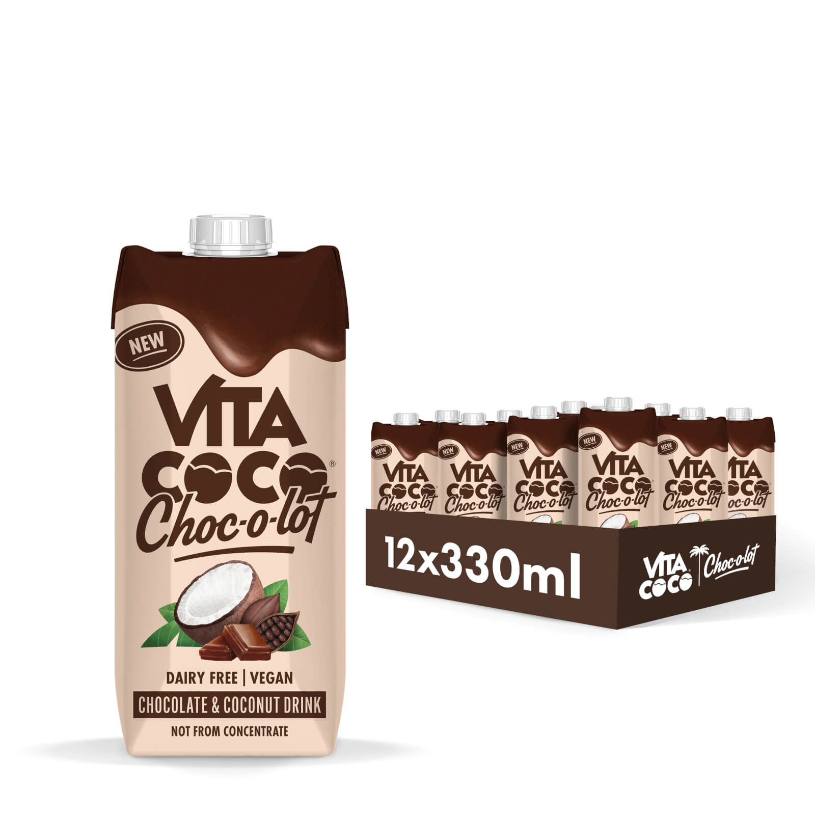 Choc-o-lot Chocolate & Coconut Drink, 12 x 330ml