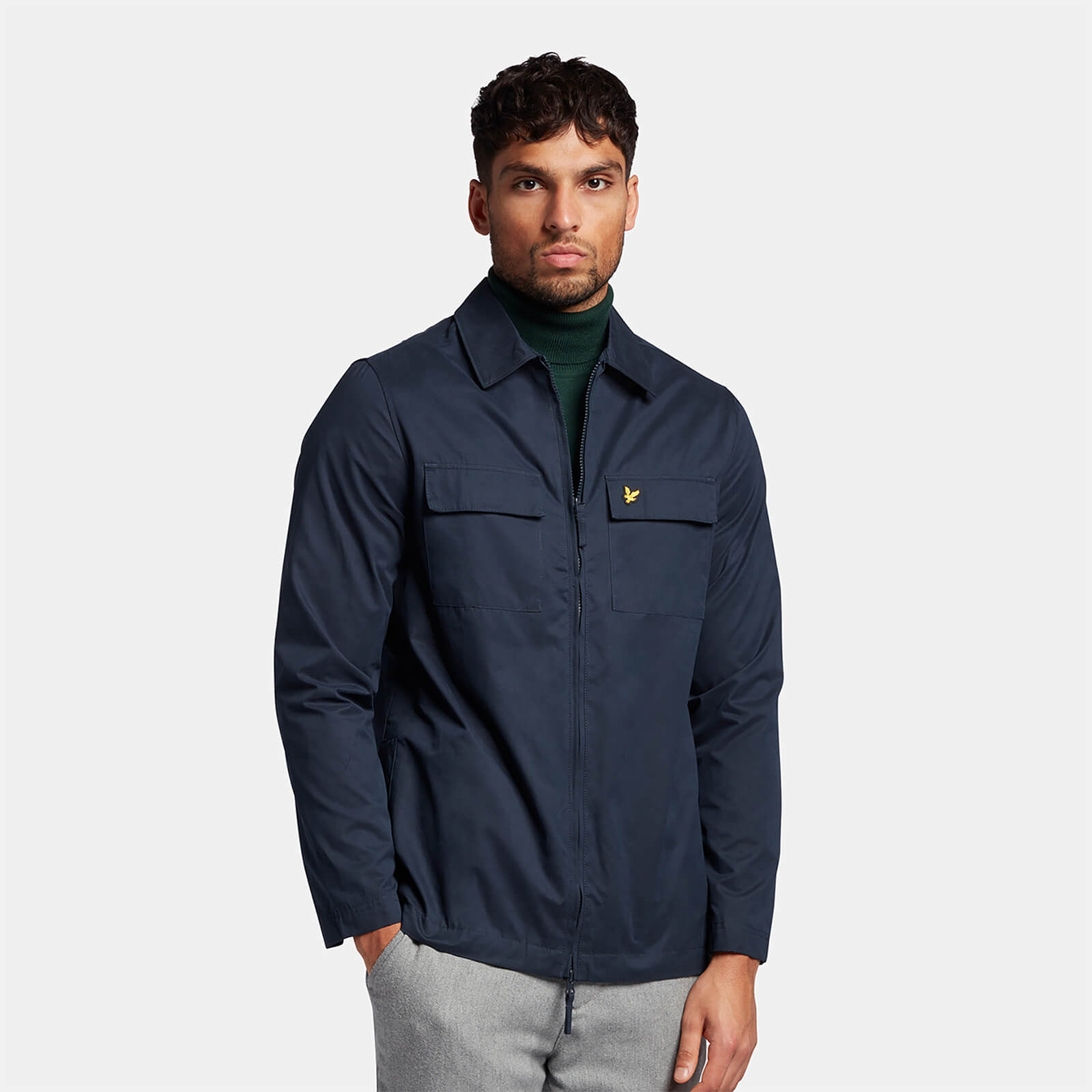 Men's Cotton Nylon Overshirt Dark Navy 