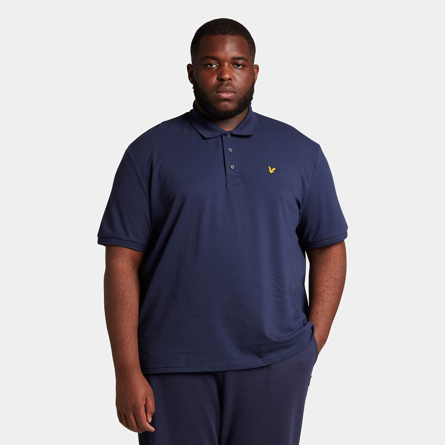 Men's Plain Polo Shirt Plus - Navy 