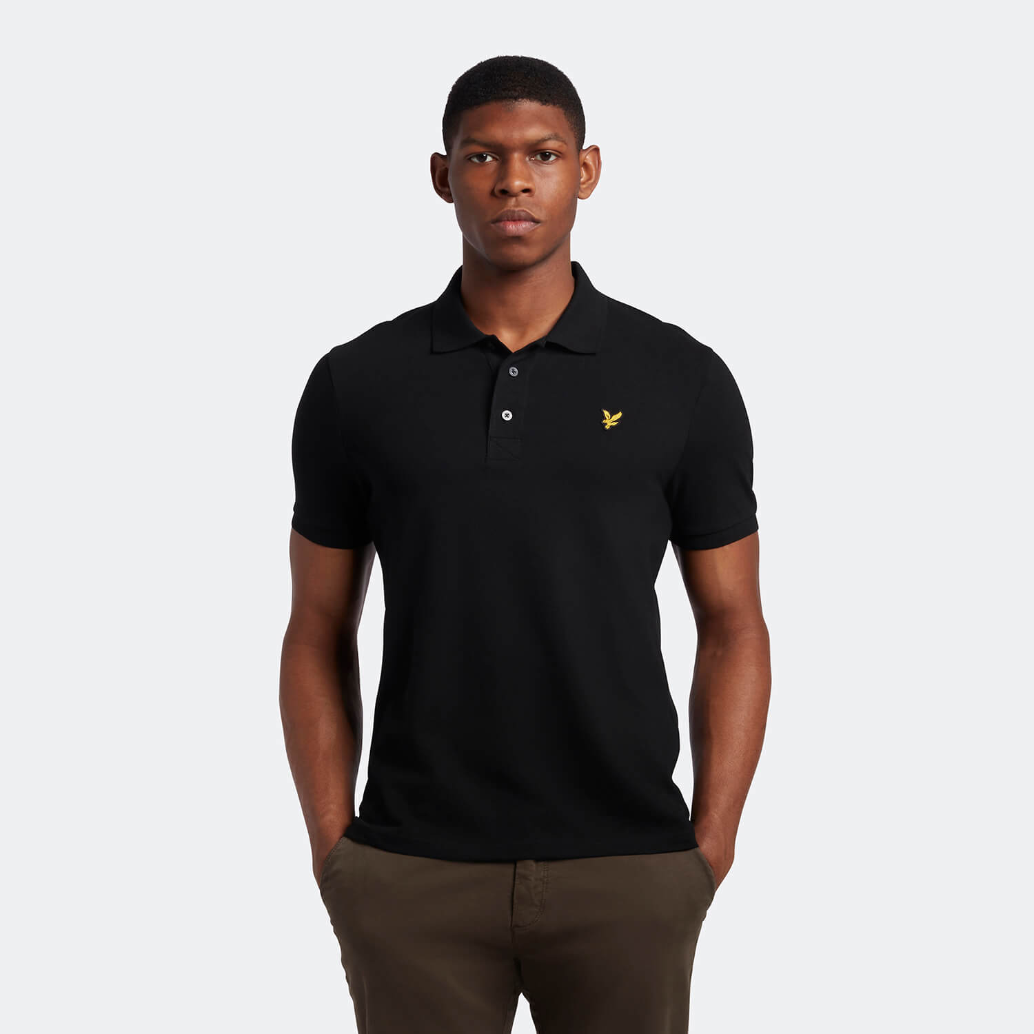 plain black polo shirt mens
