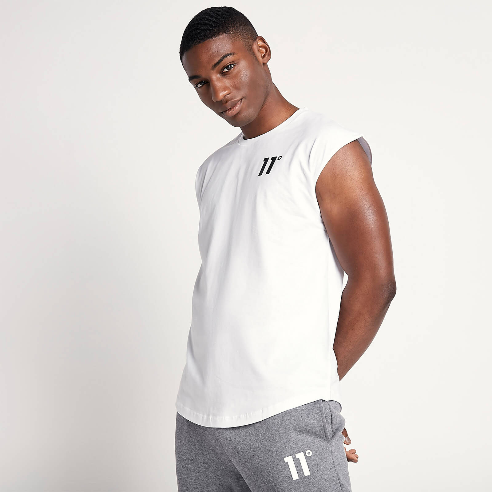 11 Degrees Core Cut Off Sleeve T-Shirt 