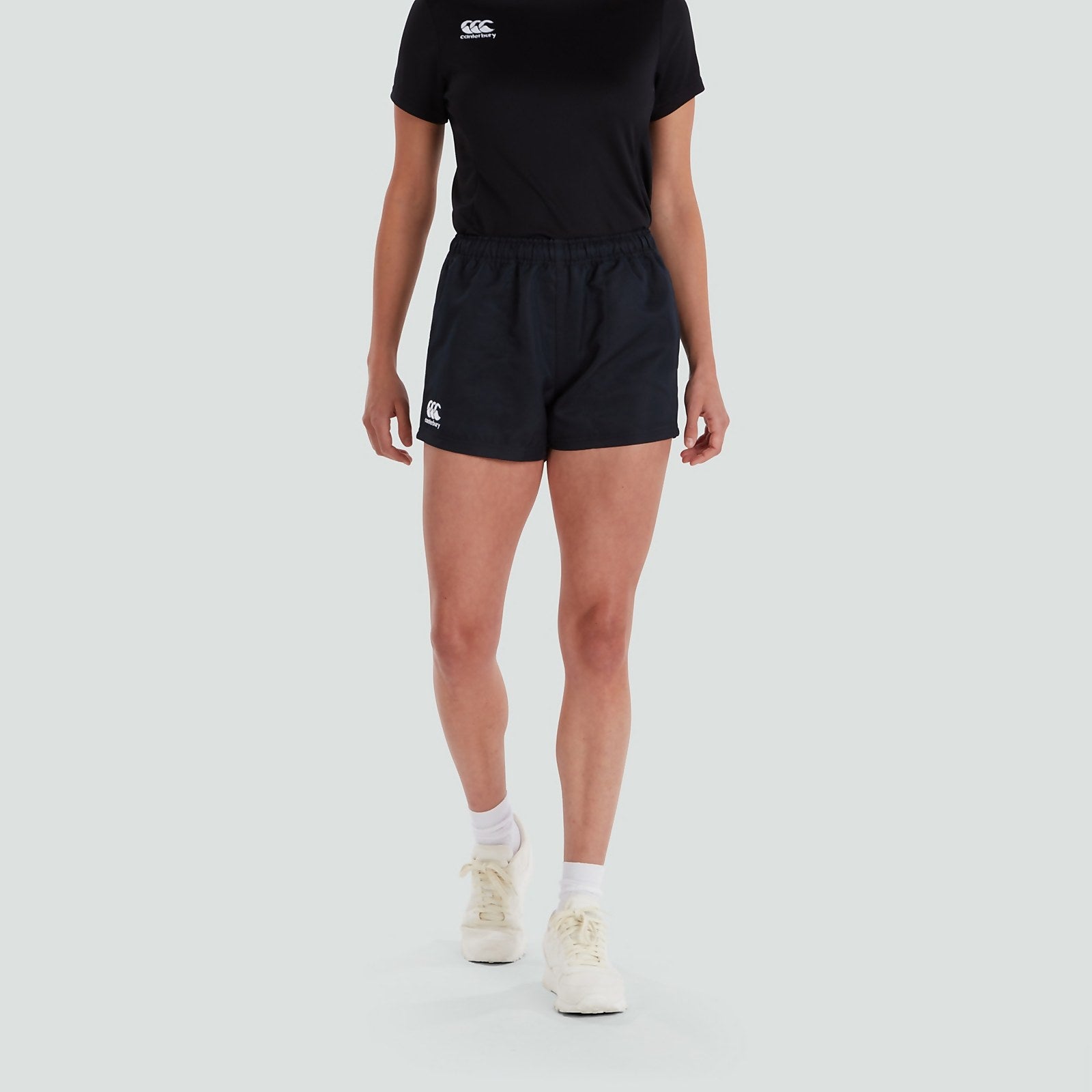 WOMENS PROFESSIONAL POLY SHORTS BLACK 