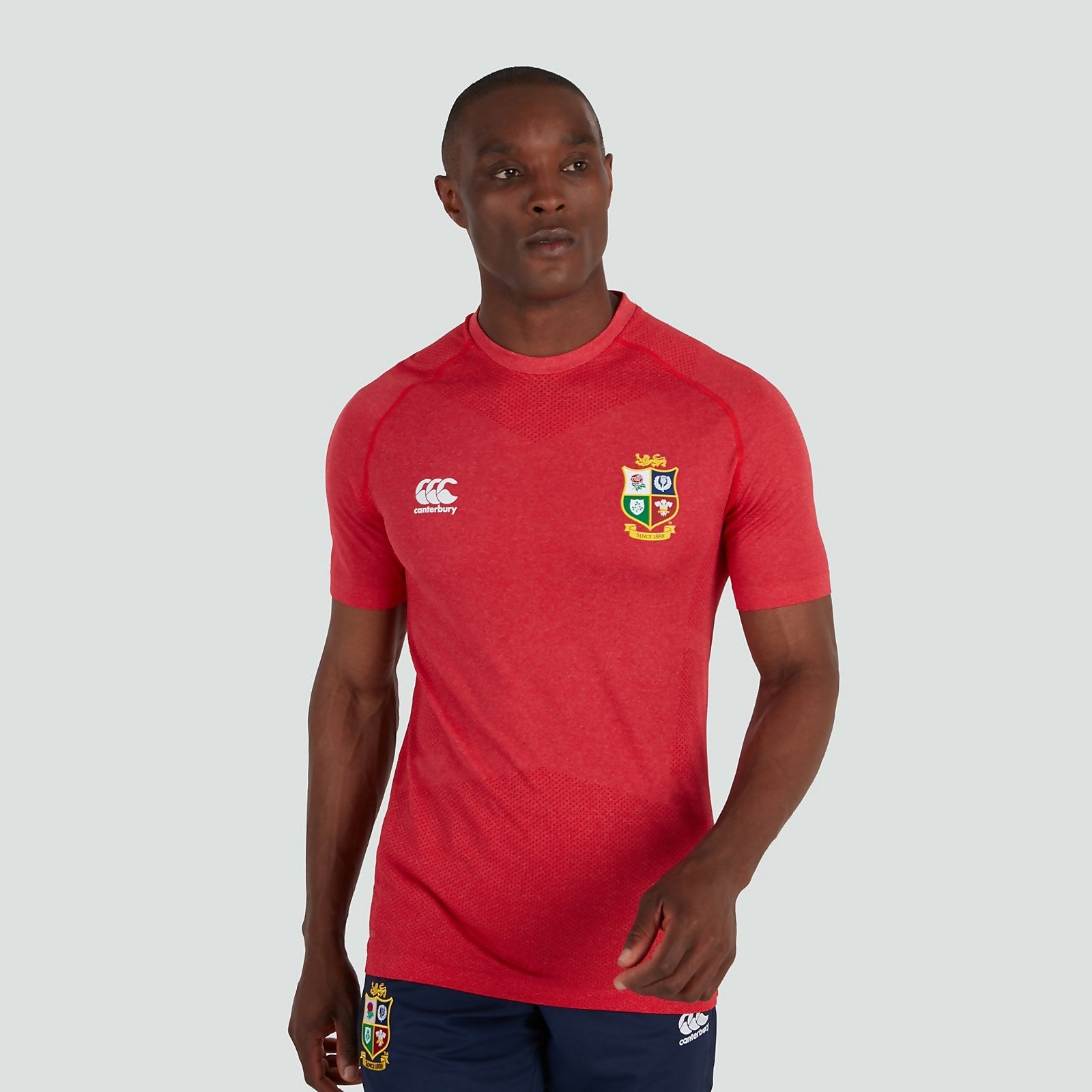 IRISH LIONS SEAMLESS TRAINING TEE RED 