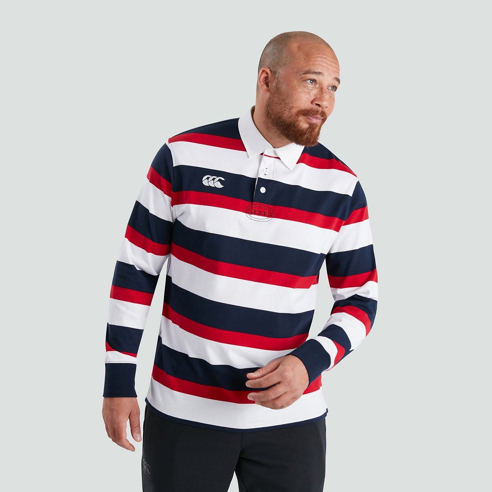 MENS LONG SLEEVED RETRO STRIPED JERSEY 