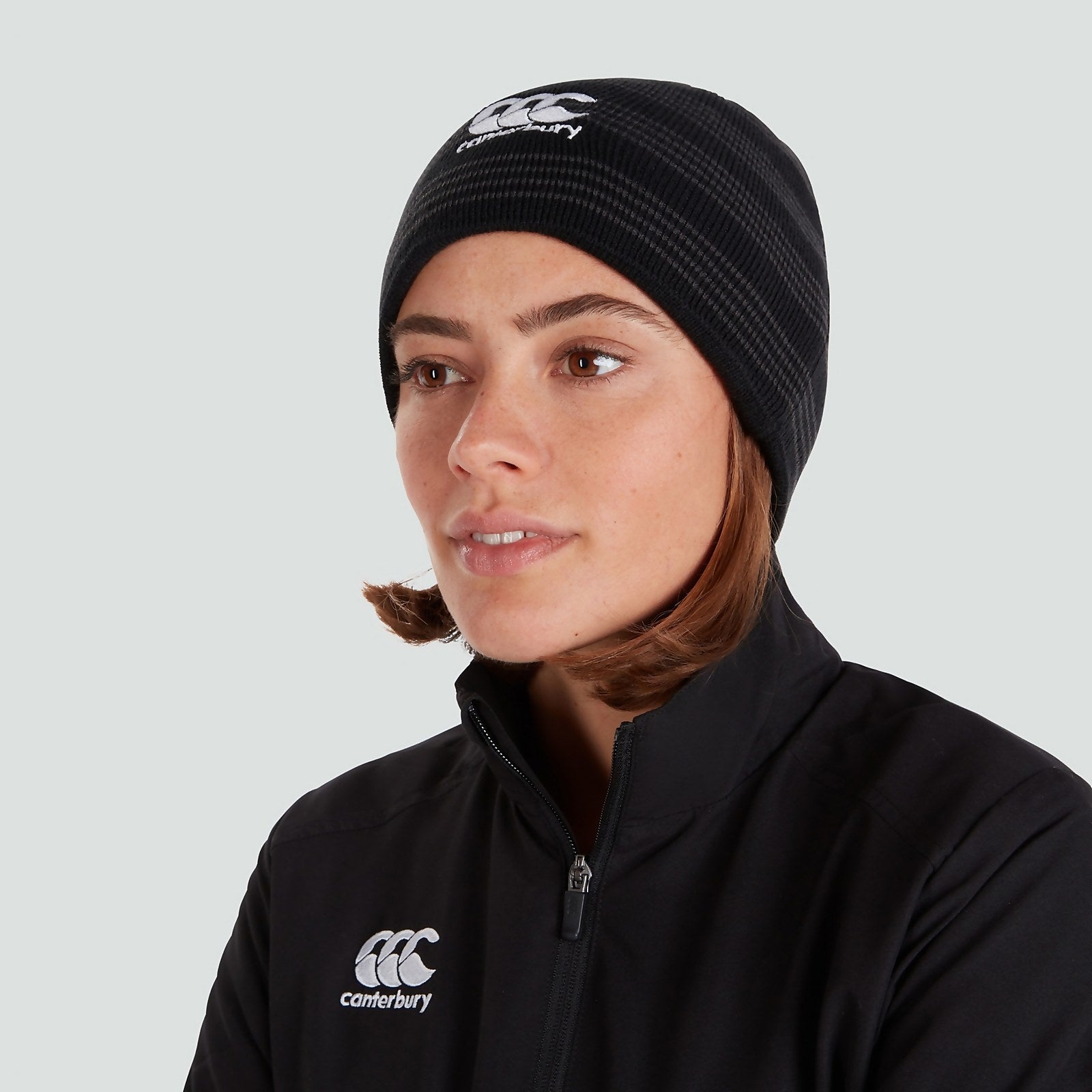ADULT UNISEX CANTERBURY BEANIE BLACK 
