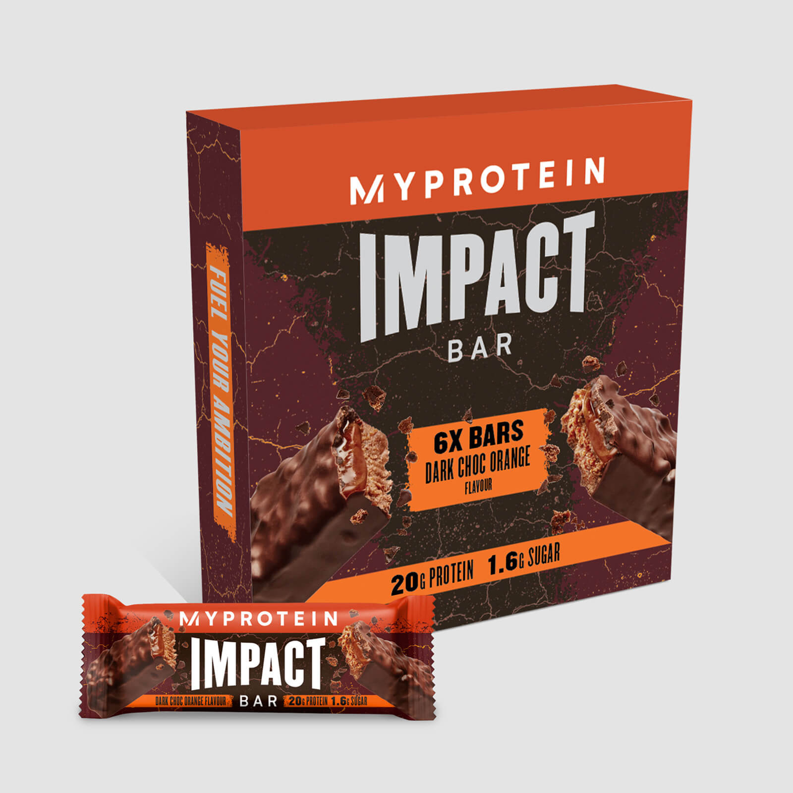 Barra Proteica Impact - 6Bars - Chocolate e Laranja