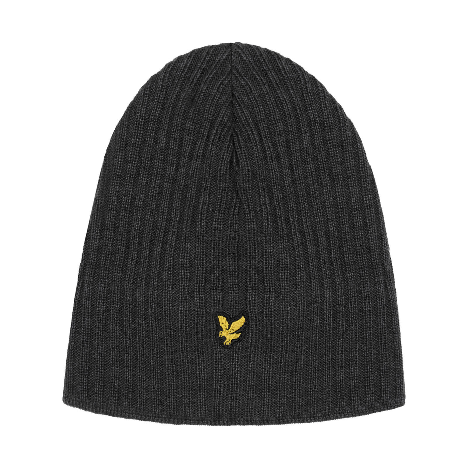 Knitted Ribbed Beanie - Mid Grey Marl 