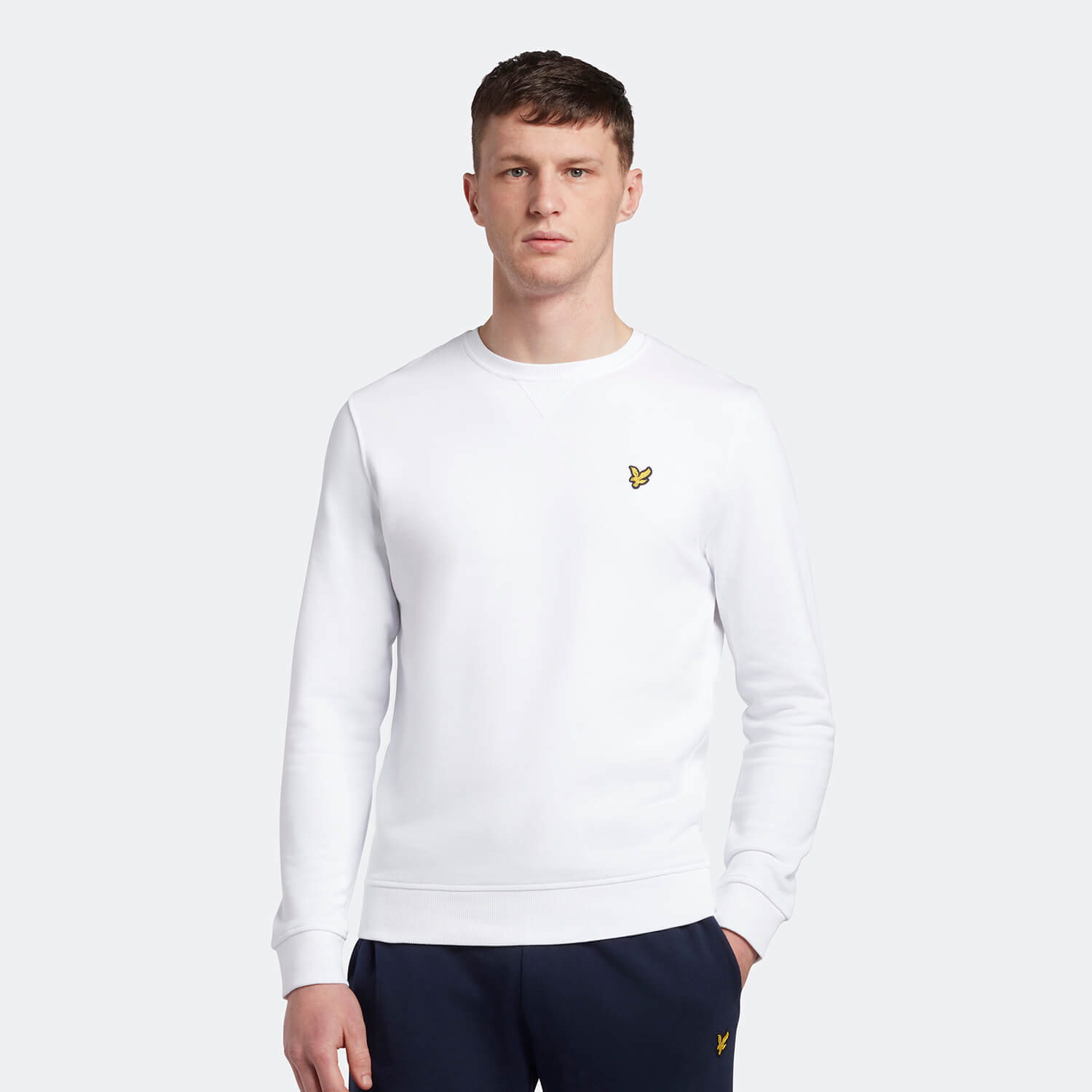 Men's Crew Neck Sweatshirt - White 