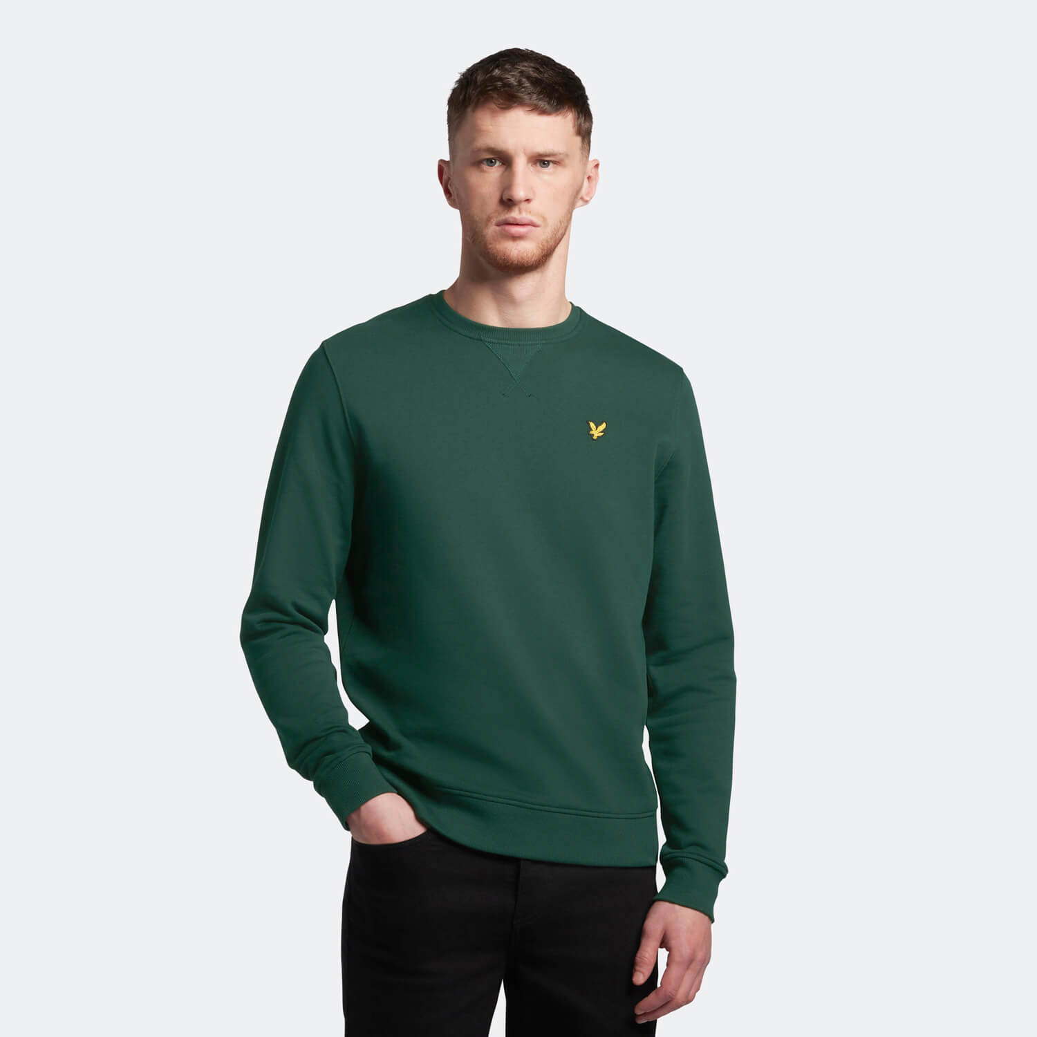 Men's Crew Neck Sweatshirt - Dark Green 