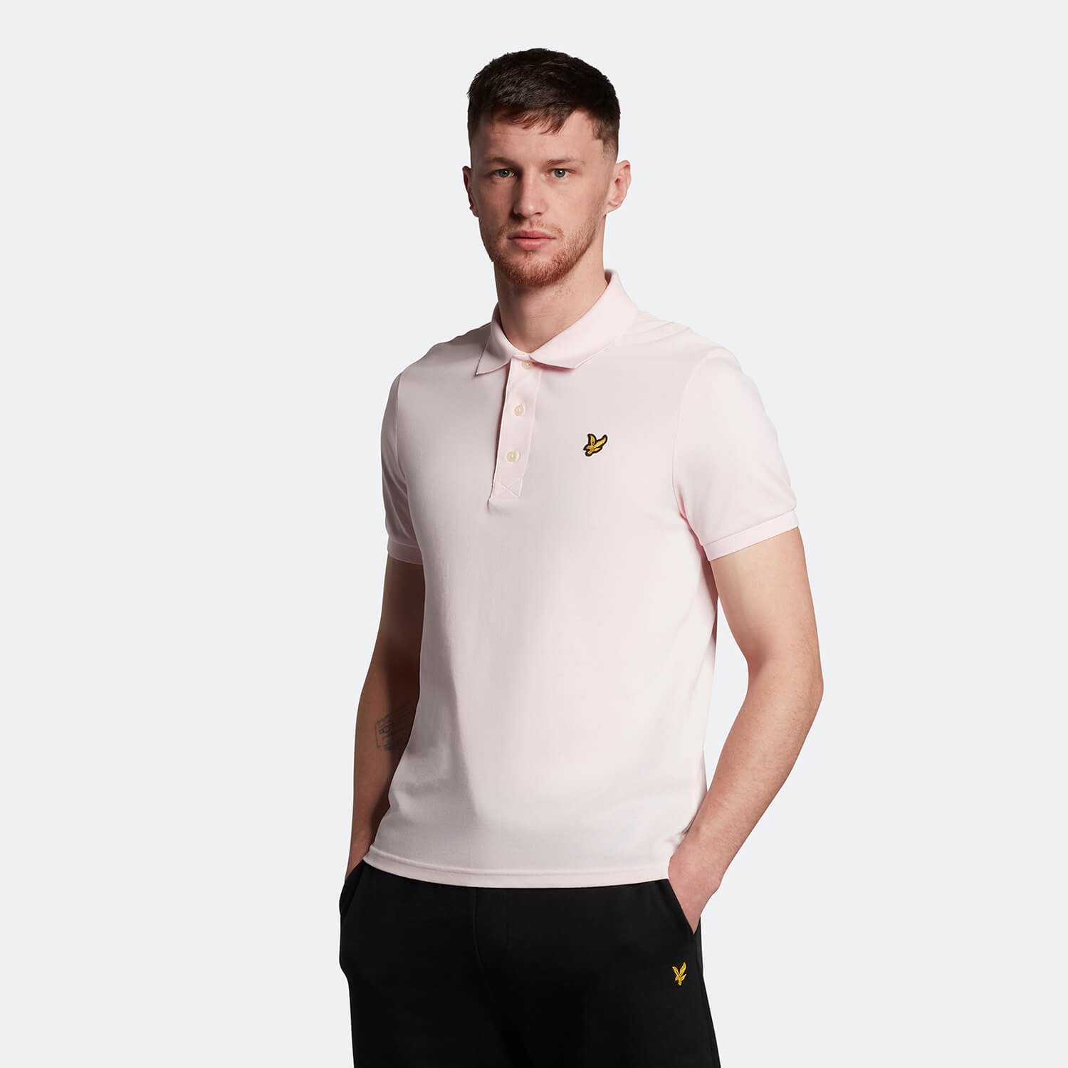 Plain Polo Shirt - Light Pink | Lyle 