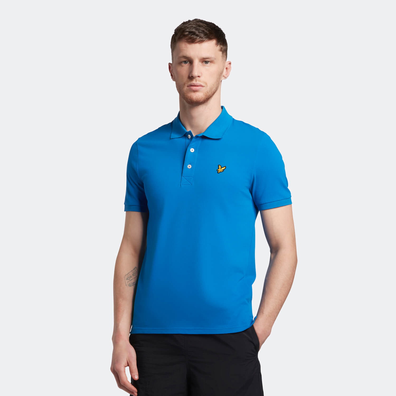 Men's Plain Polo Shirt - Bright Blue 