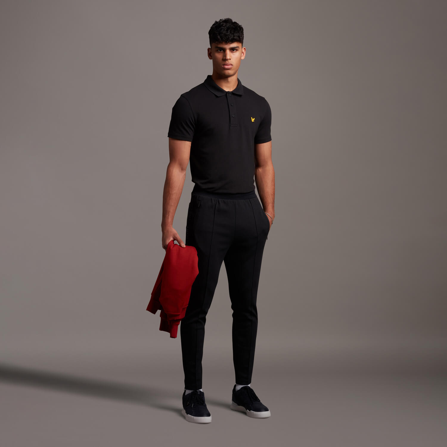 Men's Side Tape Trackies True Black 