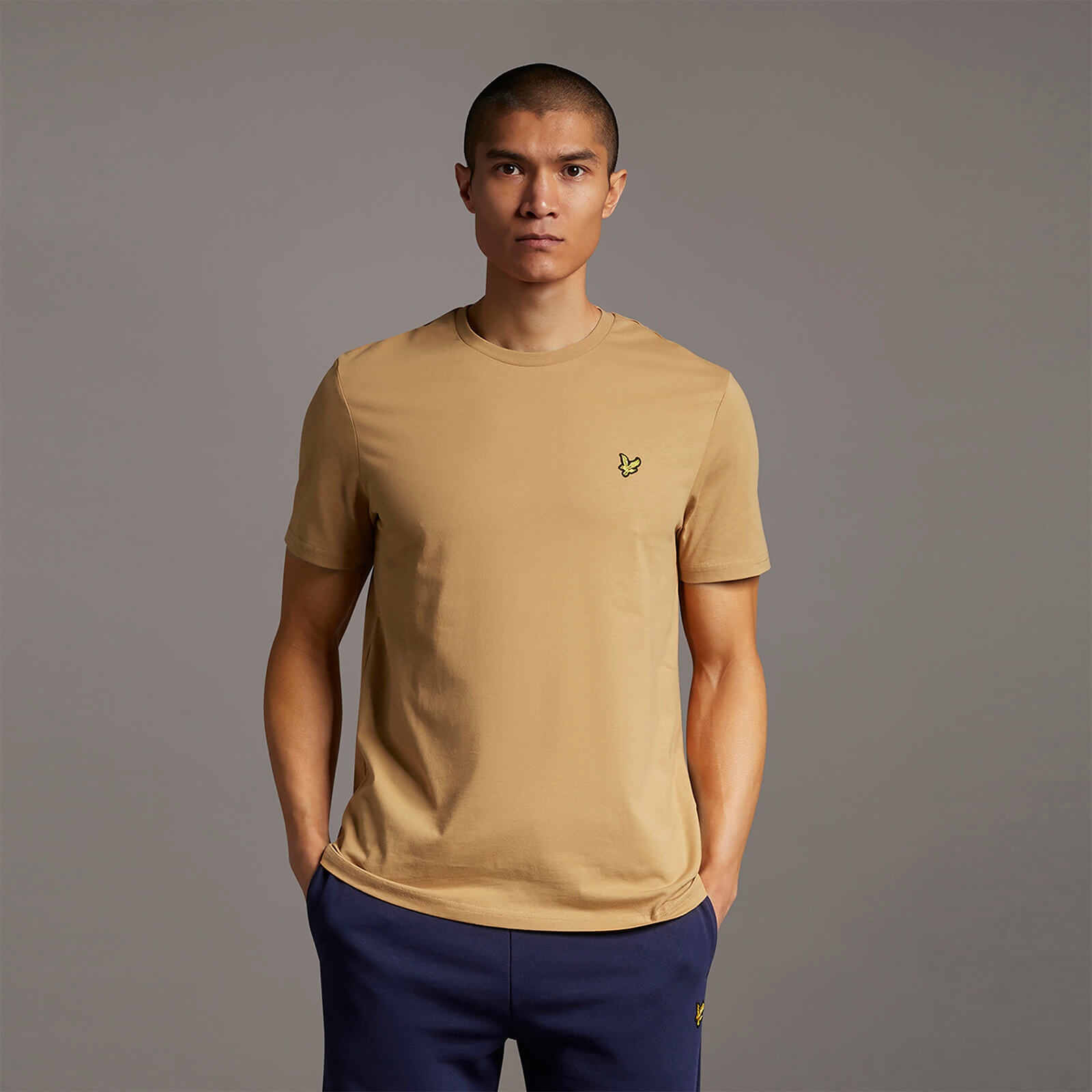 lyle and scott yellow t shirt