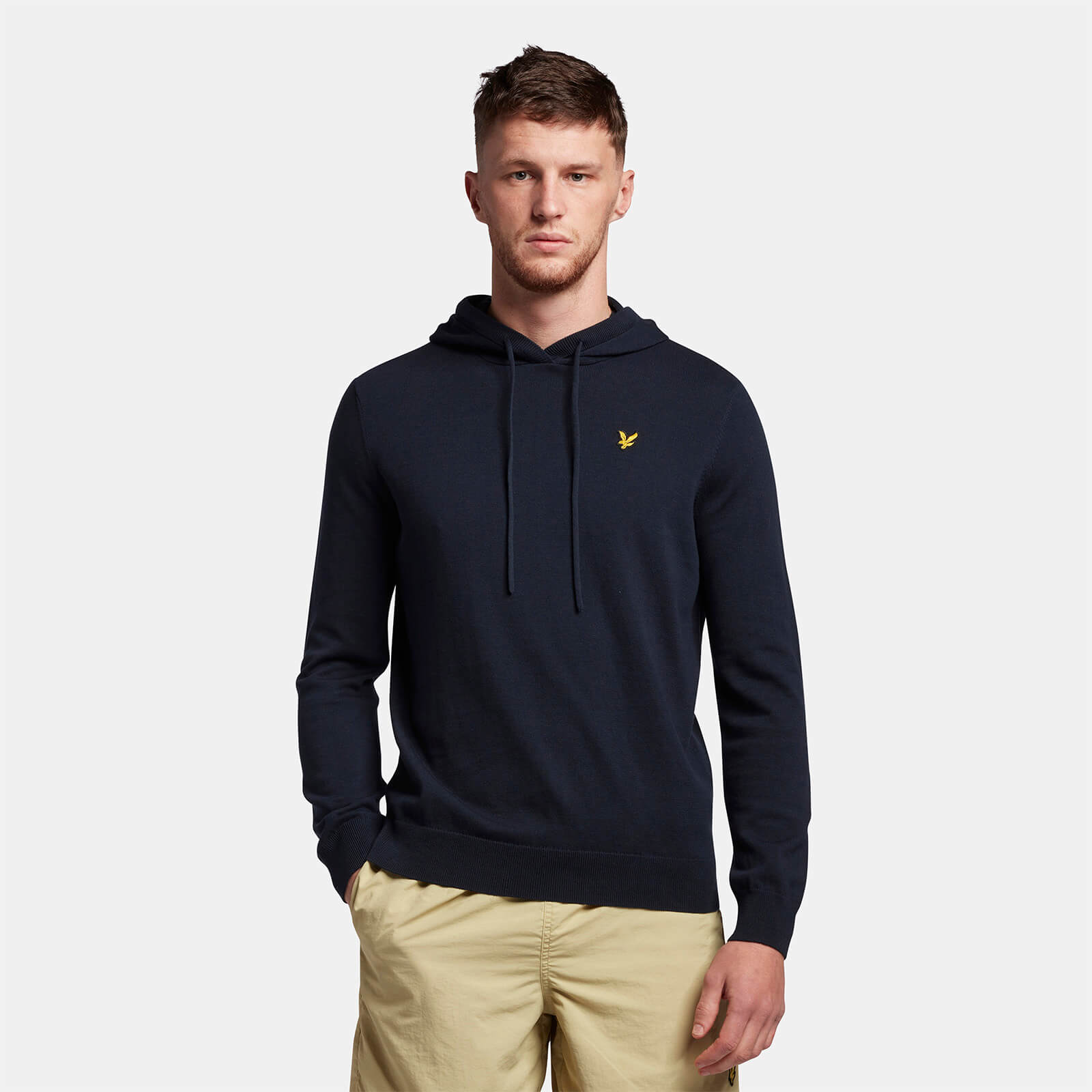 Men's Knitted Hoodie Navy | Lyle \u0026 Scott UK