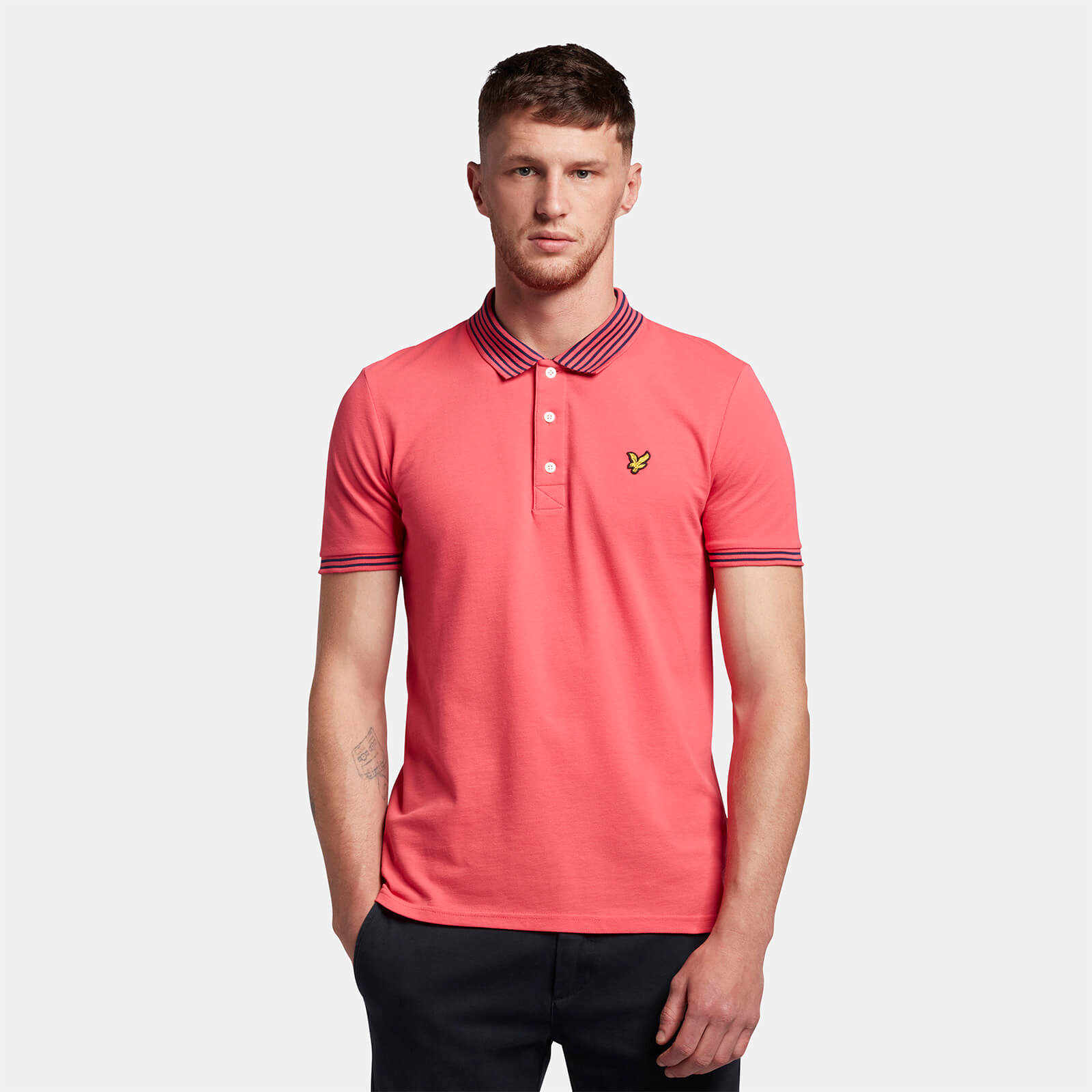 Men's Striped Collar Polo Shirt 