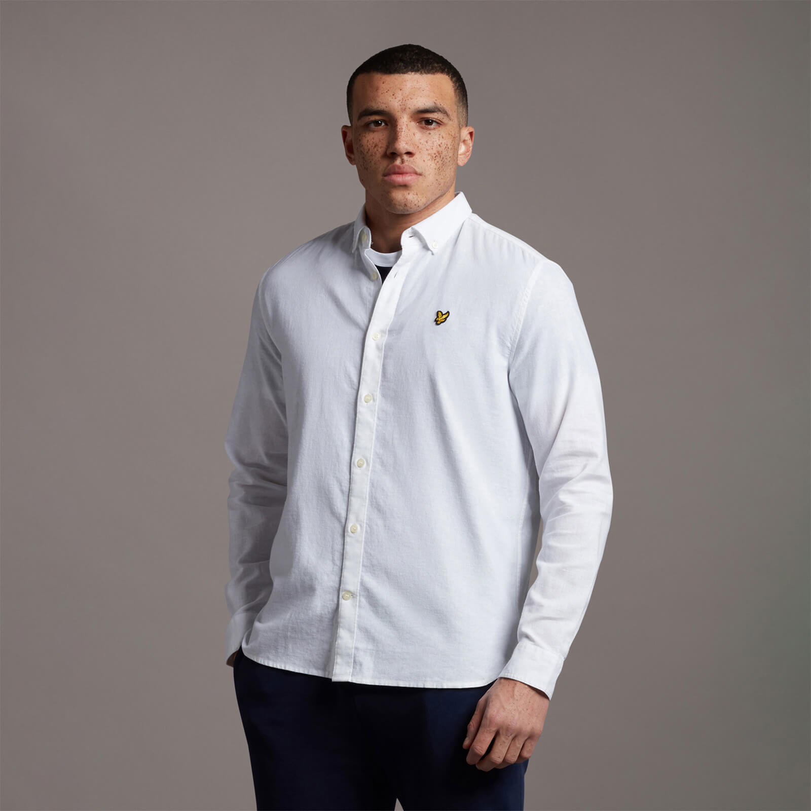 mens white cotton linen shirt