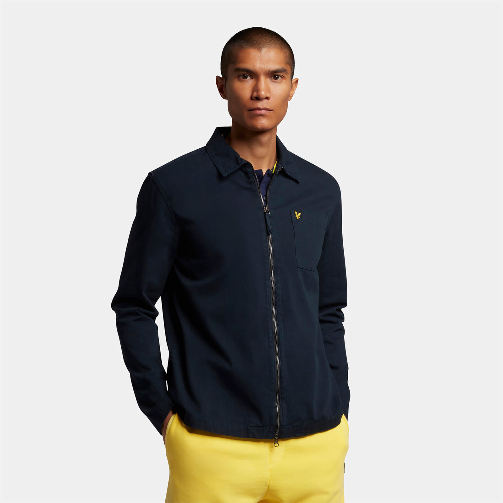 Men's Washed Twill Overshirt - Dark 