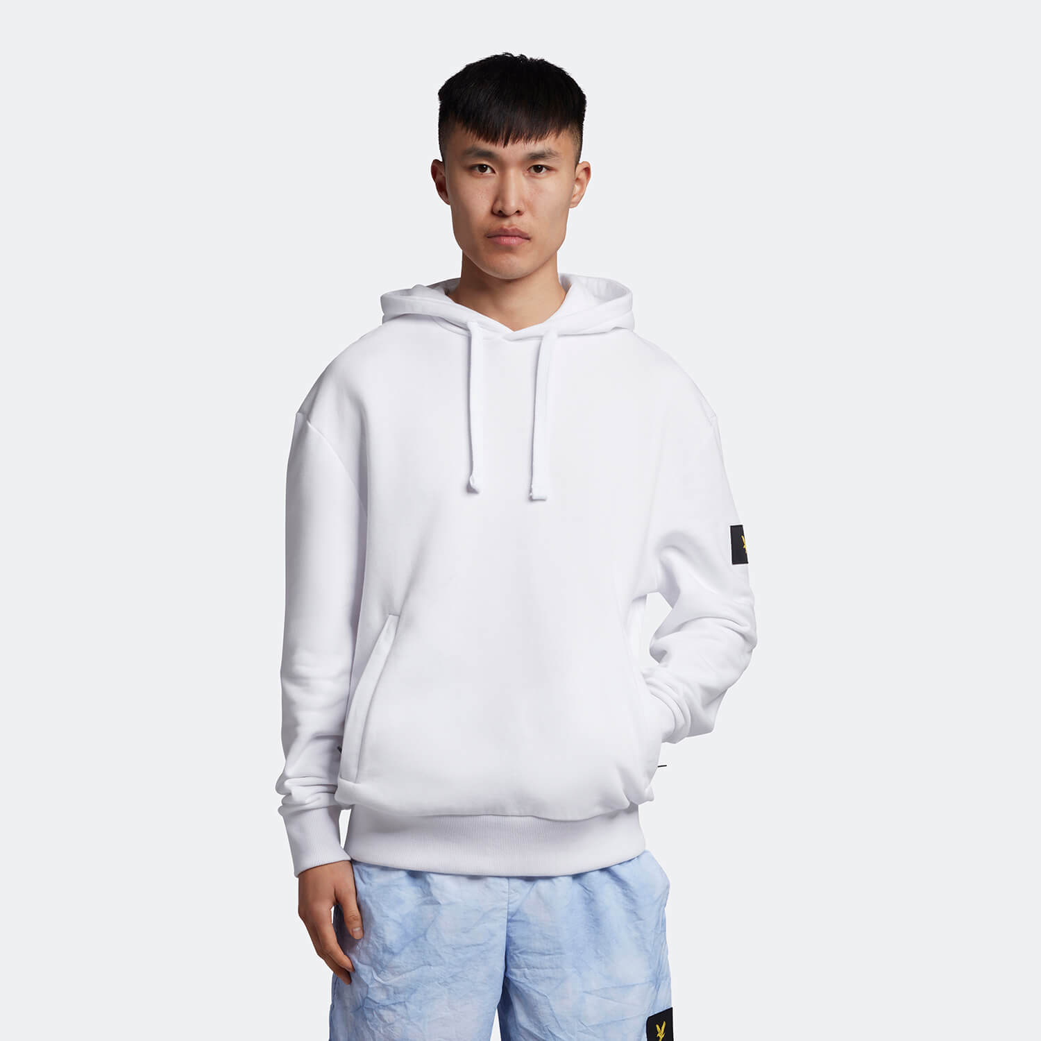 Men's Casuals Double Zip Hoodie - White 