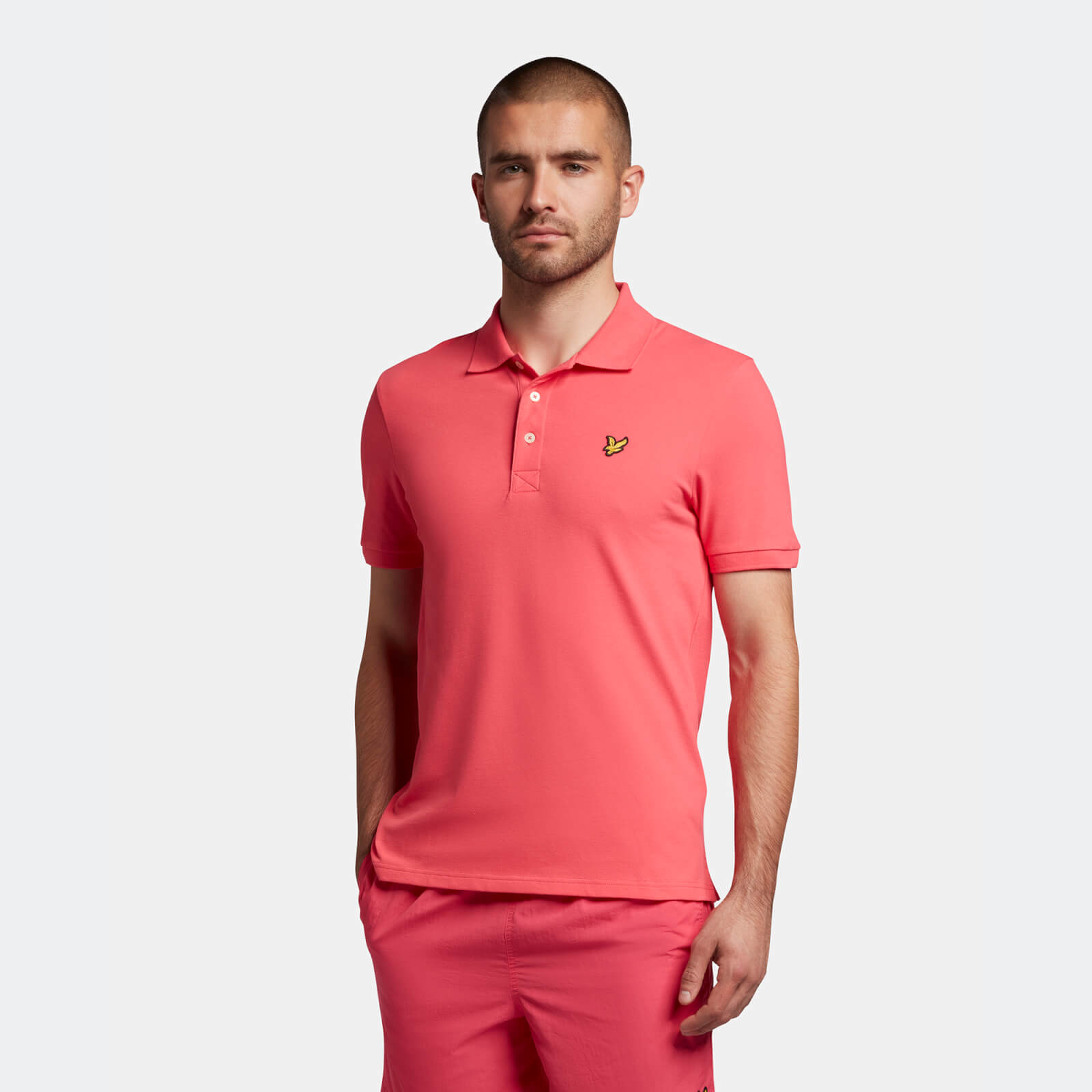 Plain Polo Shirt - Electric Pink | Lyle 