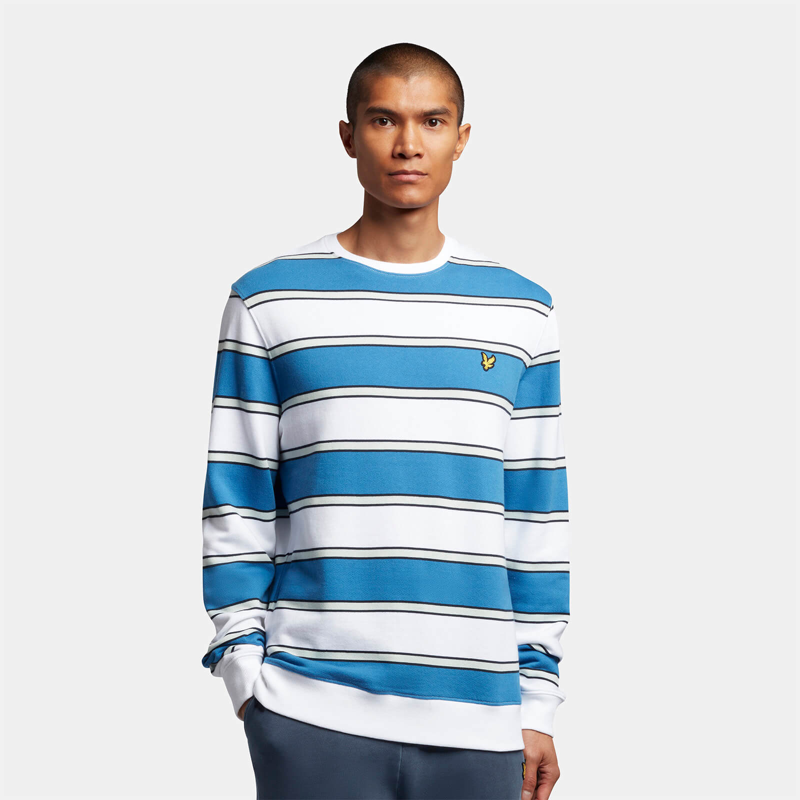 Broad Stripe Crew Neck Sweatshirt 