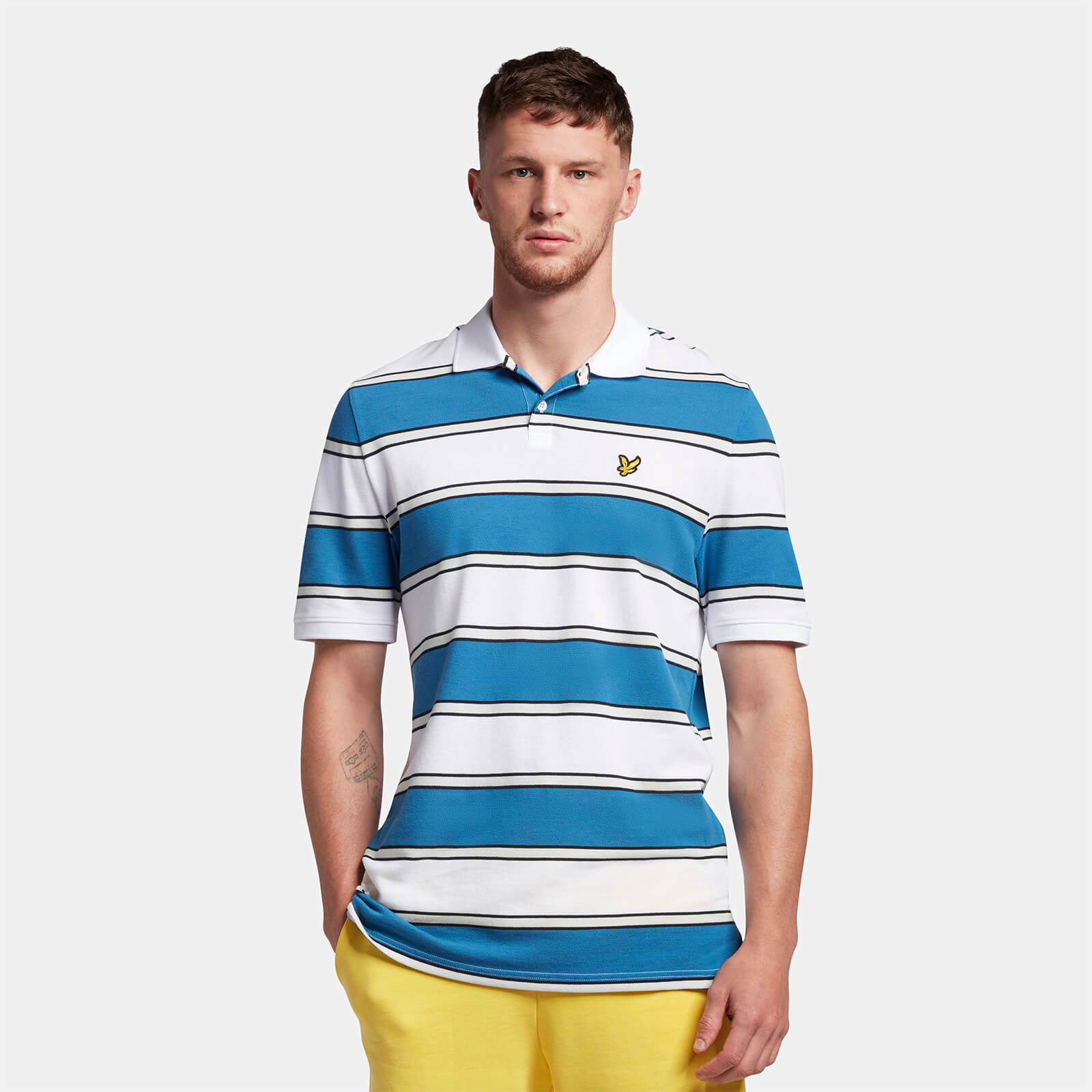 Broad Stripe Polo Shirt | Blue/White 