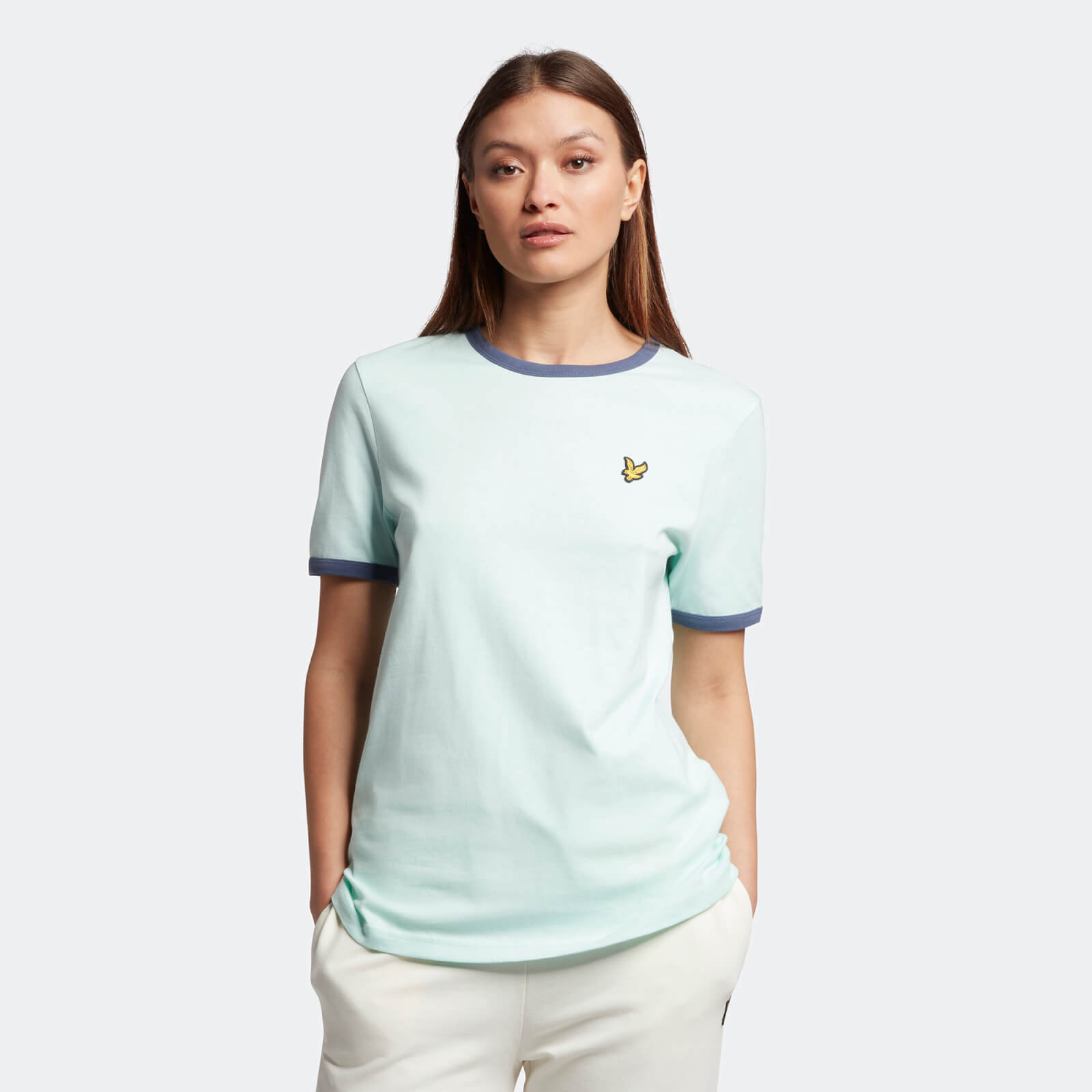 Ringer T-Shirt - Light Aqua | Lyle 