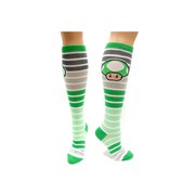 1-UP Mushroom (Striped) - Knee High Socks