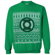 DC Comics Men's Green Lantern Christmas Fairisle Sweatshirt - Green