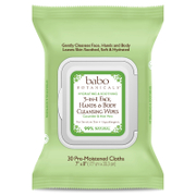 Babo Botanicals 3-in-1 Hydrating Face, Hand, Body Wipes - Cucumber & Aloe Vera