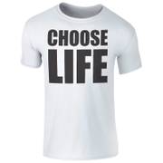 Männer Choose Life Schwarz Logo T-Shirt - Weiß