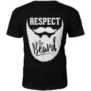Respect The Beard Slogan T-Shirt - Black