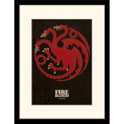 Game of Thrones Targaryen Mounted 30 x 40cm Print