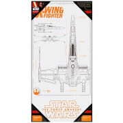 Affiche en Verre Star Wars Épisode VII X - Wing Fighter (50 x 25cm)