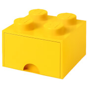 LEGO Aufbewahrungsbox 4 Noppen - Mit Schublade (Gelb)