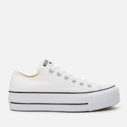 Converse Women's Chuck Taylor All Star Lift Ox Trainers - White/Black/White